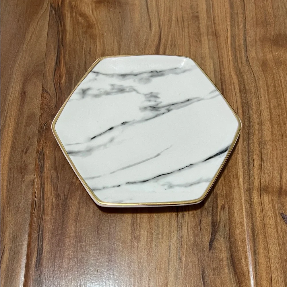 Hexagonal Marble Trinket Dish